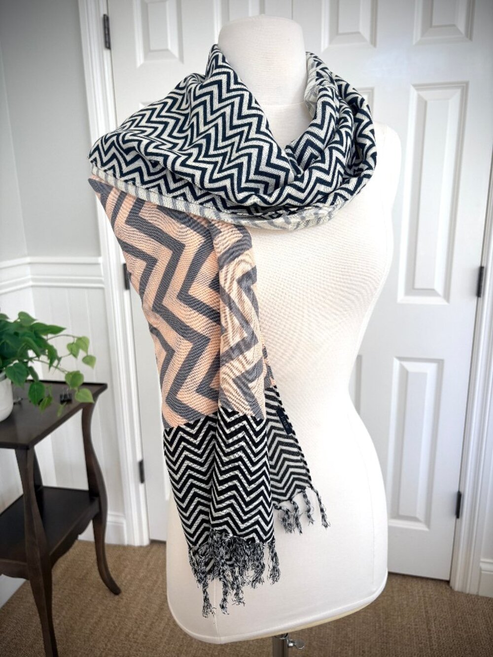 J. Crew Multi Chevron Stripe Scarf/Wrap